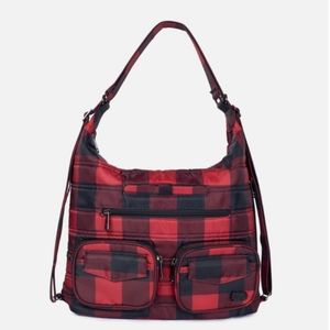 Lug Zipliner Buffalo Check Red